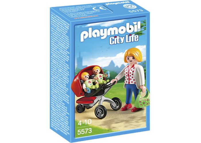 Playmobil Mamá con carro gemelar playmobil