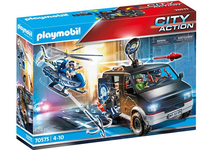 Playmobil 70575 Helicóptero de Policía: persecución del vehículo huido playmobil