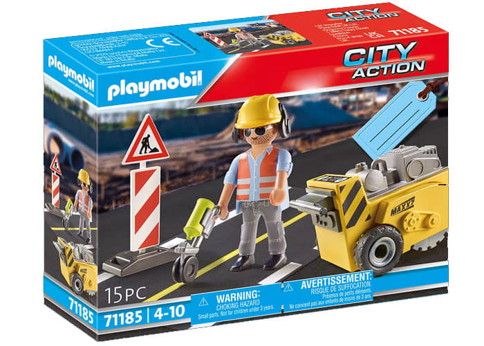 Playmobil Trabajador de la construcción con cortador de bordes playmobil