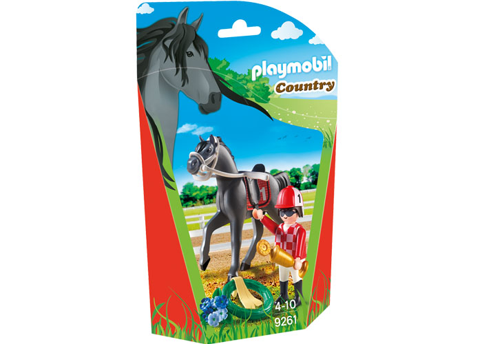 Playmobil Jockey con caballo playmobil