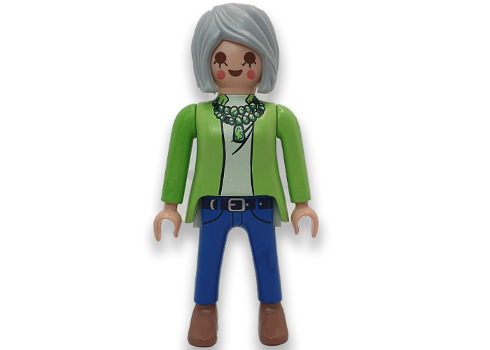 Playmobil Abuela Moderna  Jersey verde playmobil