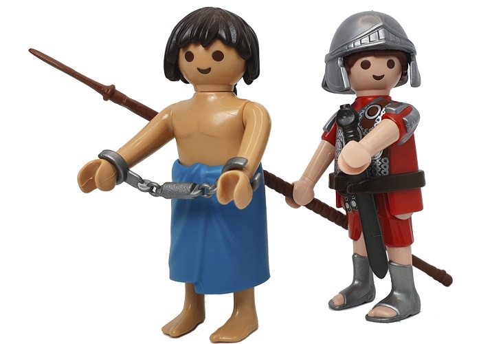 Playmobil Romano con prisionero encadenado V2 playmobil