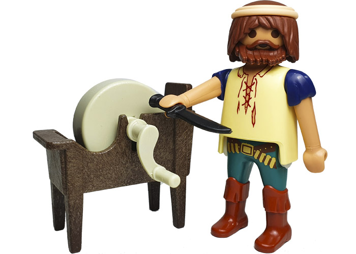 Playmobil Afilador con muela y cuchillo playmobil