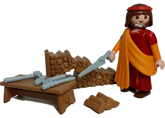 Playmobil Aldeano carpintero con serrucho playmobil