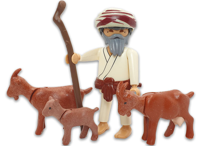 Playmobil Pastor Anciano con cabras Belen playmobil