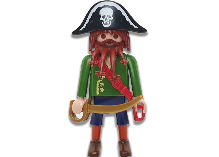 Playmobil Pirata barba trenzada y gorro calavera playmobil