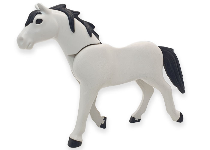 Playmobil Caballo Blanco Crín Gris playmobil