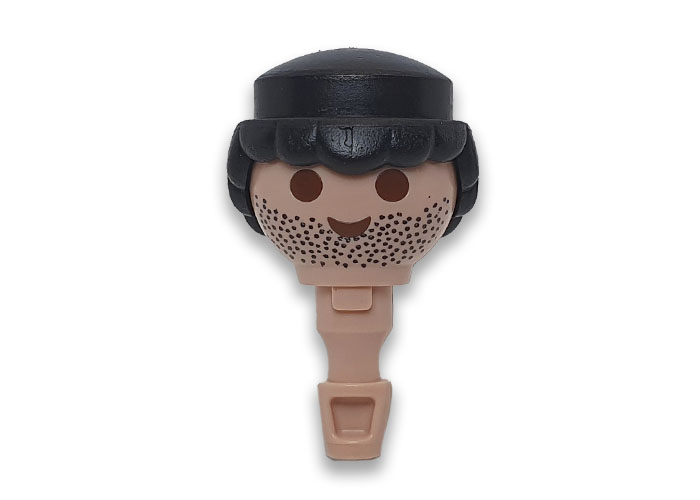 Playmobil Cabeza barba puntos y pelo negro playmobil