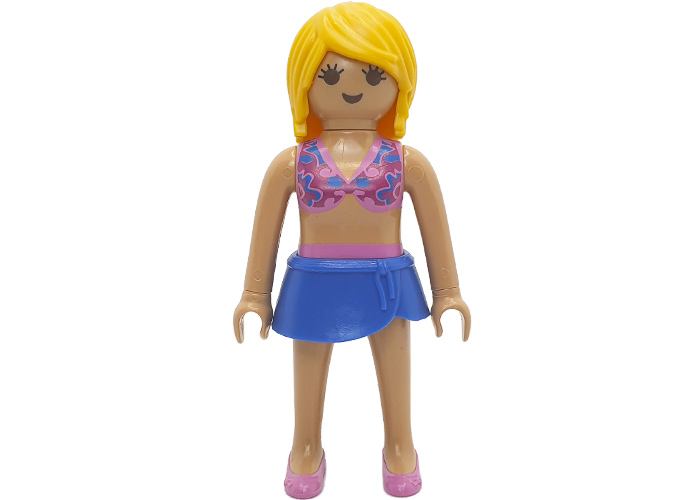 Playmobil Chica minifalda azul playmobil