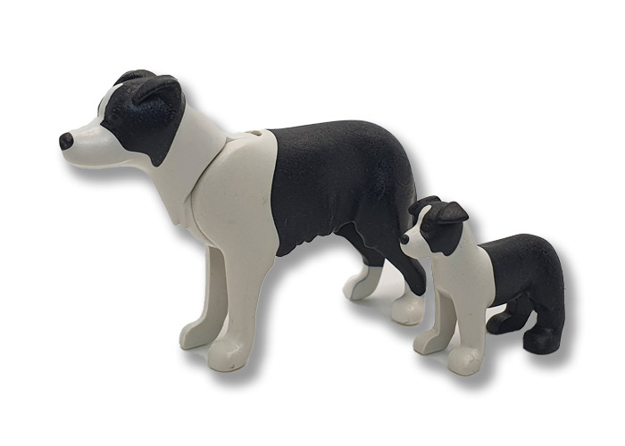 Playmobil Perro Collie con cachorro playmobil