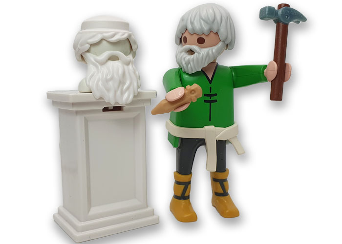 Playmobil Anciano Escultor con busto V3 playmobil