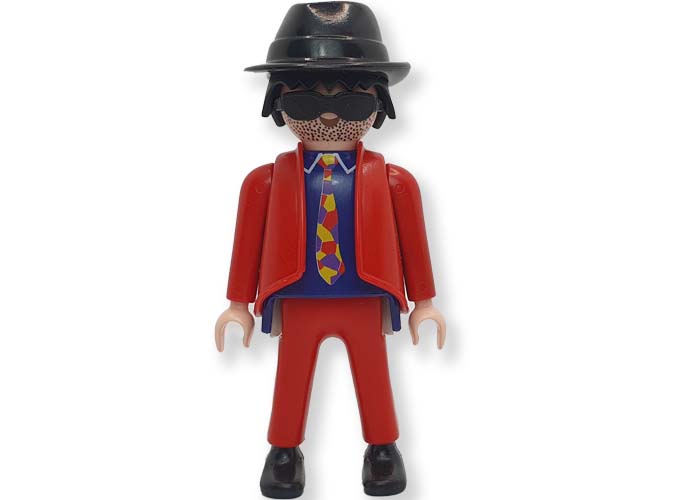 Playmobil Ganster Traje rojo y sombrero playmobil