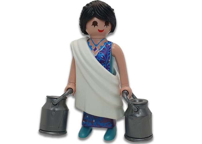 Playmobil Aldeana lechera con cantaros playmobil