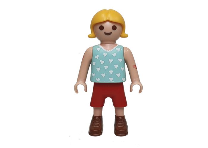 Playmobil Niña Camiseta Corazones playmobil