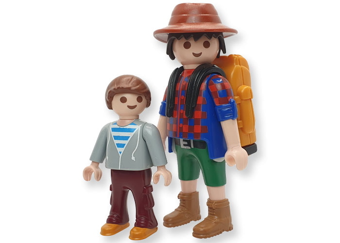 Playmobil Niño y padre de acampada playmobil