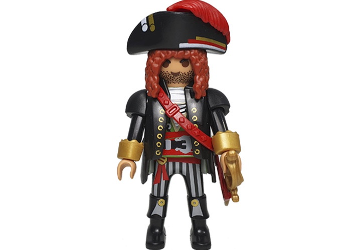 Playmobil Capitán Pirata Chaqueta Negra playmobil