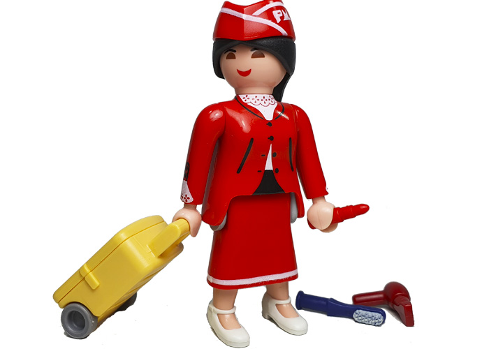 Playmobil Azafata con maleta Serie 18 playmobil