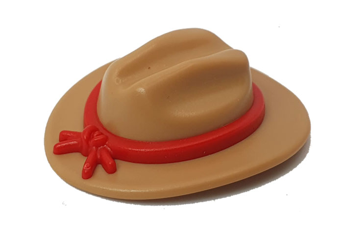 Playmobil Sombrero Beige Oeste Lazo Rojo playmobil