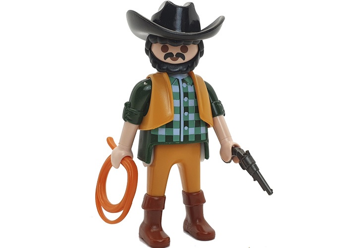 Playmobil vaquero con latigo y bigote playmobil