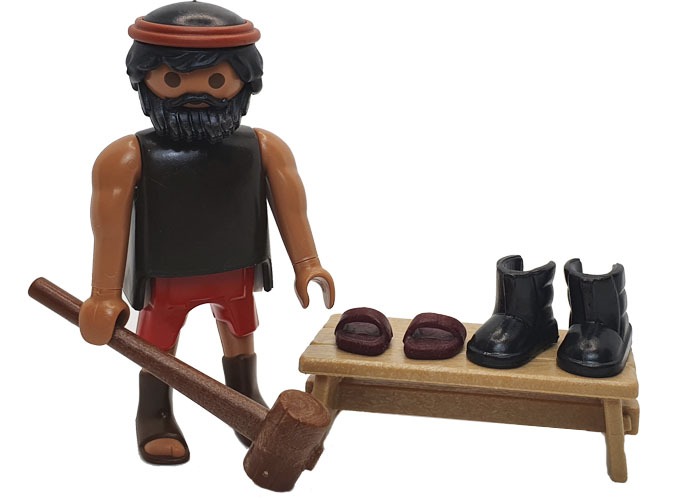 Playmobil Aldeano zapatero con martillo playmobil